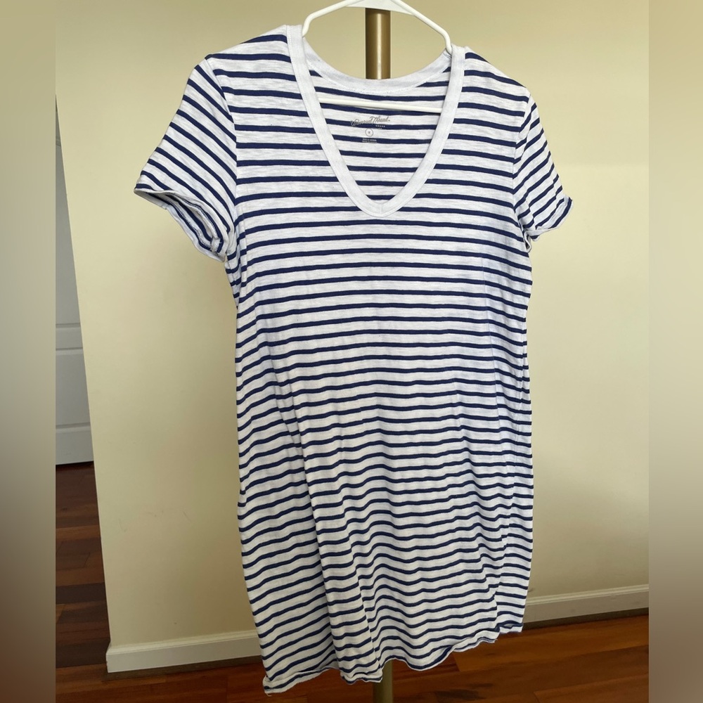 Striped V-Neck Dress